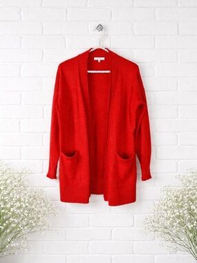 Madewell Bradley Cardigan Long Sleeve Sweater in Thai Chili Size XS